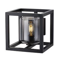 Freelight Wandlamp Dentro B 26 cm rook glas zwart - thumbnail