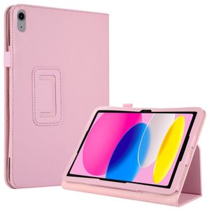 Lunso - iPad 10 (2022) - Stand flip Bookcase hoes - Lichtroze