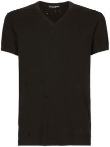 Dolce & Gabbana t-shirt à col v - Noir