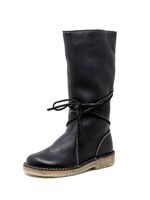 Comfortable Soft Lightweight Lace Up Chunky Heel Boots Footwear - thumbnail