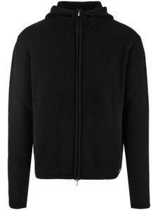 Ferragamo hoodie en cachemire à fermeture zippée - Noir