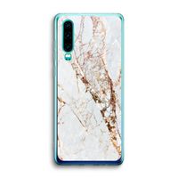 Goud marmer: Huawei P30 Transparant Hoesje Goud marmer: Huawei P30 Transparant Hoesje