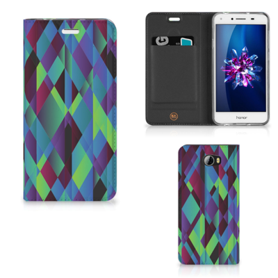 Huawei Y5 2 | Y6 Compact Stand Case Abstract Green Blue