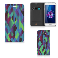 Huawei Y5 2 | Y6 Compact Stand Case Abstract Green Blue