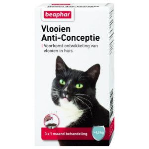 Beaphar Vlooien Anti-Conceptie (4,5 tot 9 kg) kat OP is OP 3 stuks