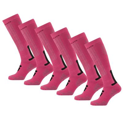 Poederbaas Skisokken 6-pack Pink-39/42