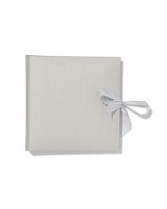 HEMA Fotoboek Met Strik 24x24.5 Linnen Zilver