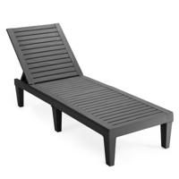 Buiten Ligstoel met Verstelbare Rugleuning 190 x 57,5 x 29cm Zwart