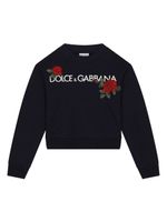 Dolce & Gabbana Kids sweat à broderies - Noir