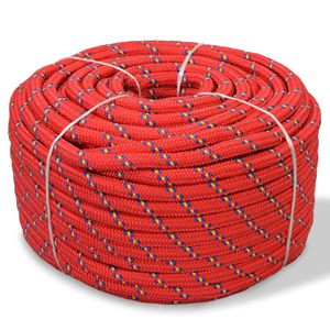 vidaXL Boot touw 16 mm 250 m polypropyleen rood