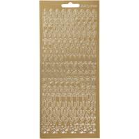 Creativ Company Stickers, alfabet, vel 10x23 cm, goud, 1 vel