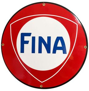 Fina Logo Rond Emaille Bord 30 cm