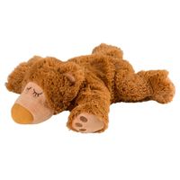 Warmte/magnetron opwarm knuffel lichtbruine teddybeer - thumbnail