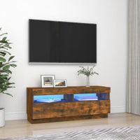 Tv-meubel met LED-verlichting 100x35x40 cm gerookt eikenkleurig - thumbnail