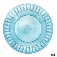 Dinerbord Quid Gaia Turkoois Plastic Ø 26 cm (12 Stuks)