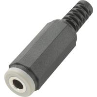 TRU COMPONENTS 718477 Jackplug 3.5 mm Bus, recht Aantal polen: 4 Stereo Zwart 1 stuk(s) - thumbnail