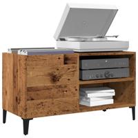 Platenkast 84,5x38x48 cm bewerkt hout oud houtkleurig
