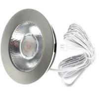 EcoDim LED meubelspot 3W 2700K 62mm rond geschuurd staal - LED4910 EcoDim LED meubelspot 3W 2700K 62mm rond geschuurd staal - LED4910