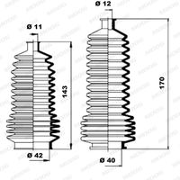 Stuurhoes, stuureenheid MOOG, Inbouwplaats: Vooras links en rechts, u.a. für Renault