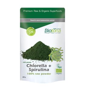 Chlorella & spirulina raw powder bio