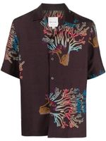 Paul Smith chemise imprimée à manches courtes - Marron