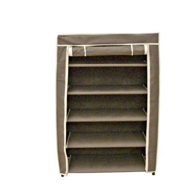 Opvouwbaar camping schoenenrek / schoenenkast - bruin - 60 x 30 x 88 cm
