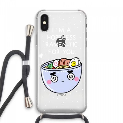 I'm A Hopeless Ramen-Tic For You: iPhone XS Max Transparant Hoesje met koord