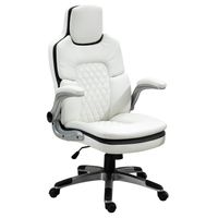 Bureaustoel - Bureaustoel ergonomisch - Directiestoel - Bureaustoelen voor volwassenen - wit - 69 x 67 x 113-121 cm - thumbnail