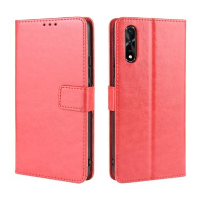 Retro Crazy Horse textuur horizontale Flip lederen case voor vivo iQOO Neo/S1/Y7S/Z5 met houder & kaartsleuven & fotolijstjes (rood)