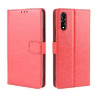 Retro Crazy Horse textuur horizontale Flip lederen case voor vivo iQOO Neo/S1/Y7S/Z5 met houder & kaartsleuven & fotolijstjes (rood)