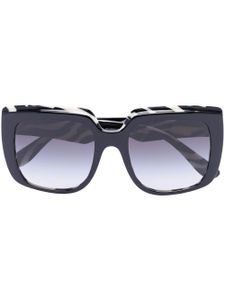 Dolce & Gabbana Eyewear lunettes de soleil à monture pilote oversize - Noir