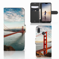 Huawei P20 Lite | Flip Cover | Golden Gate Bridge