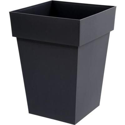 EDA Toscaanse middelhoge bloempot - 39 x 39 x H 53 cm - 51 L - Antracietgrijs EDA Toscaanse middelhoge bloempot - 39 x 39 x H 53 cm - 51 L - Antracietgrijs