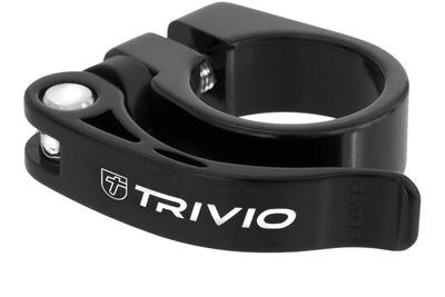 Trivio - zadelpenklem aluminium zwart 31.8mm quick release