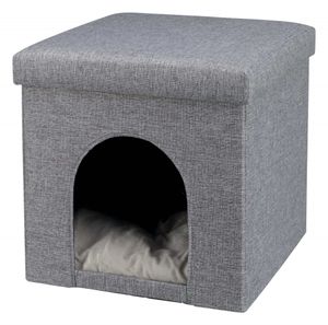Trixie poef kattenmand relax-iglo alois grijs (40X40X38 CM)