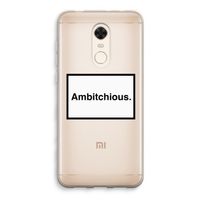 Ambitchious: Xiaomi Redmi 5 Transparant Hoesje