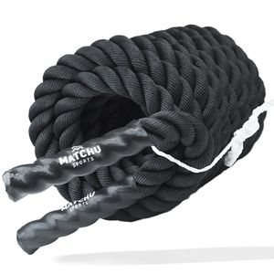 Matchu Sports Battle rope - Zwart - Gewoven polyester