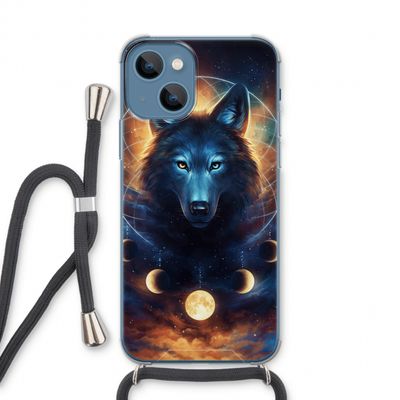 Wolf Dreamcatcher: iPhone 13 Transparant Hoesje met koord