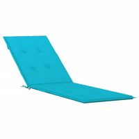 The Living Store Tuinstoelkussen - Turquoise - 180x50x3cm - Oxford stof - Waterafstotend