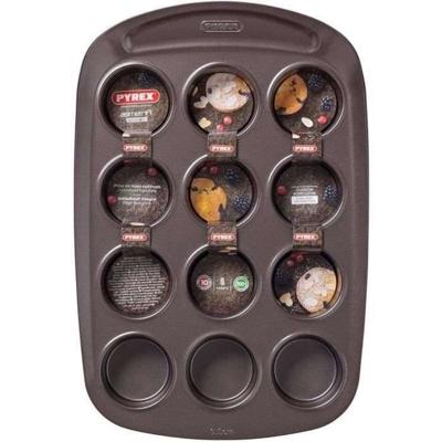 Muffinvorm - PYREX - 1452002 - Koolstofstaal - Antiaanbaklaag - 12 gaten