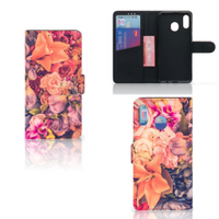 Samsung Galaxy M20 Hoesje Bosje Bloemen - thumbnail