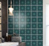 Badkamer sticker tegels geometrische smaragd