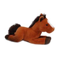 Knuffeldier Paard Winston - zachte pluche stof - premium kwaliteit knuffels - lichtbruin - 35 cm