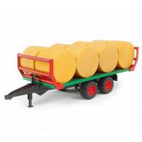 bruder Balentransport aanhanger met 8 ronde balen modelvoertuig 02220