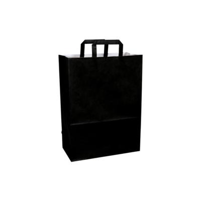 Papieren draagtas 32x16x43cm zwart 50st