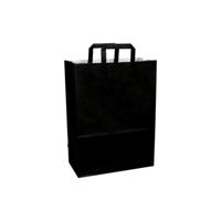 Papieren draagtas 32x16x43cm zwart 50st
