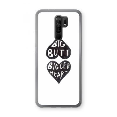 Big butt bigger heart: Xiaomi Redmi 9 Transparant Hoesje