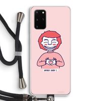 Hartje: Samsung Galaxy S20 Plus Transparant Hoesje met koord
