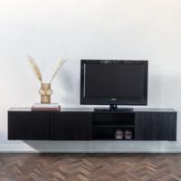 Zwevend Tv-meubel Roman Zwart 200cm - Giga Meubel - thumbnail