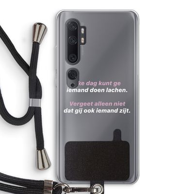 gij zijt ook iemand: Xiaomi Mi Note 10 Pro Transparant Hoesje met koord